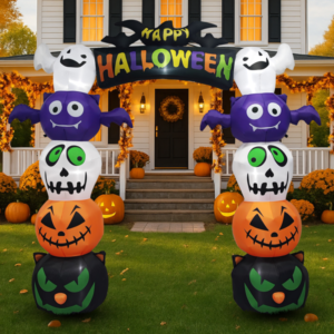 8.2FT Halloween Inflatable Pumpkin Archway With LED Lights